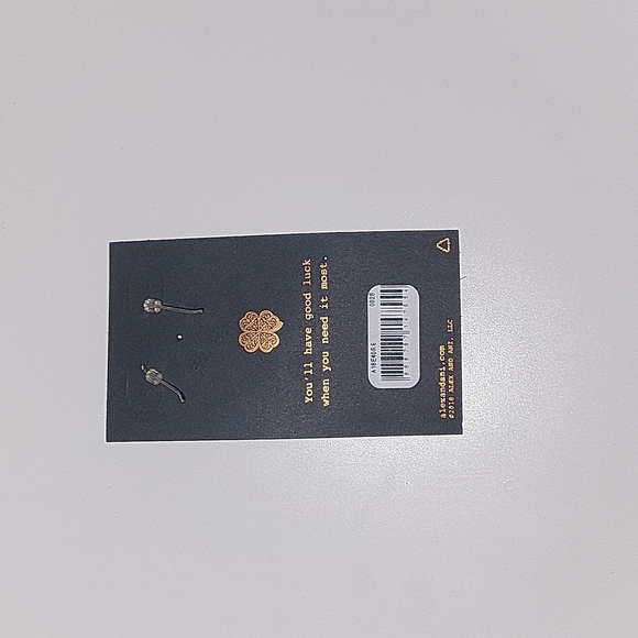 NWT Alex And Ani four leaf clover lucky earrings - Picture 2 of 2